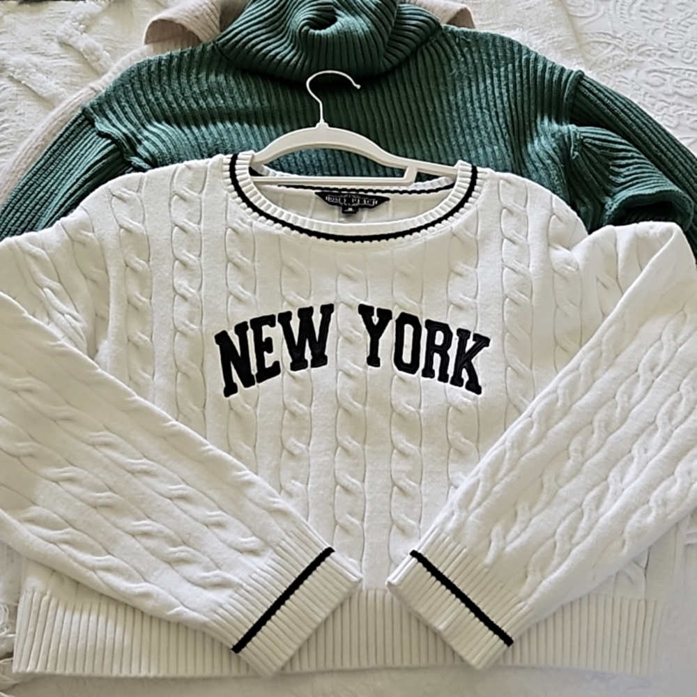 Forever 21 New York cable knit oversized sweater